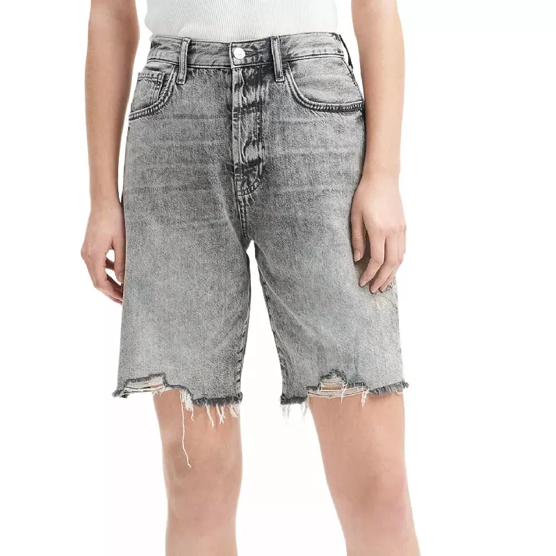 Tie - Waist Women Shorts for a Customizable FitEasy James High Rise Cotton Shorts In Fern Gray