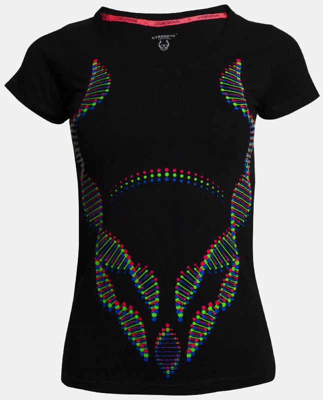 Ringer T Shirt Women with Retro - Inspired StripesGIRLS DNA T-SHIRT