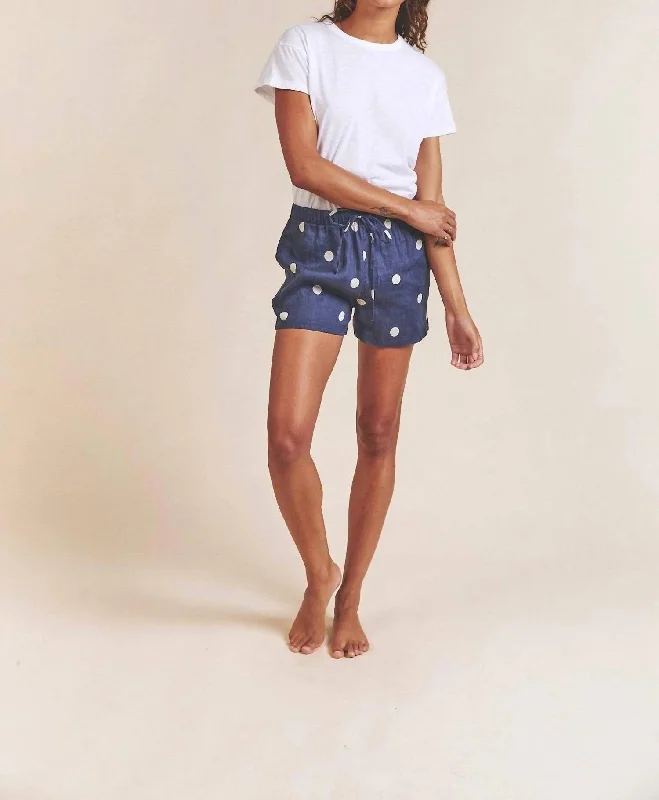 Cuffed Women Shorts for a Laid - Back and Trendy LookIone Short In Navy Dot