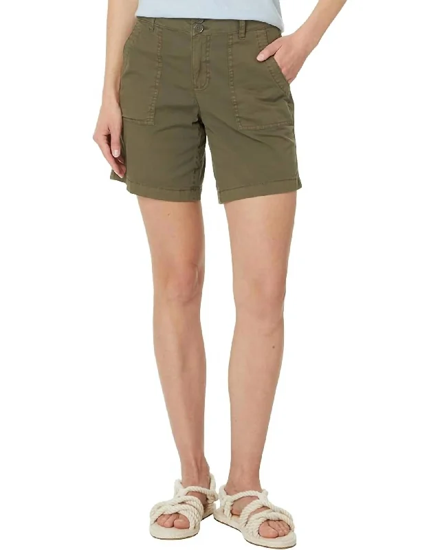 Twill Women Shorts with a Smooth Texture and DurabilityRenegade Shorts In Burnt Olive