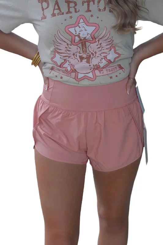 Leather Look Women Shorts for an Edgy and Chic StyleTully Track Short In Rose