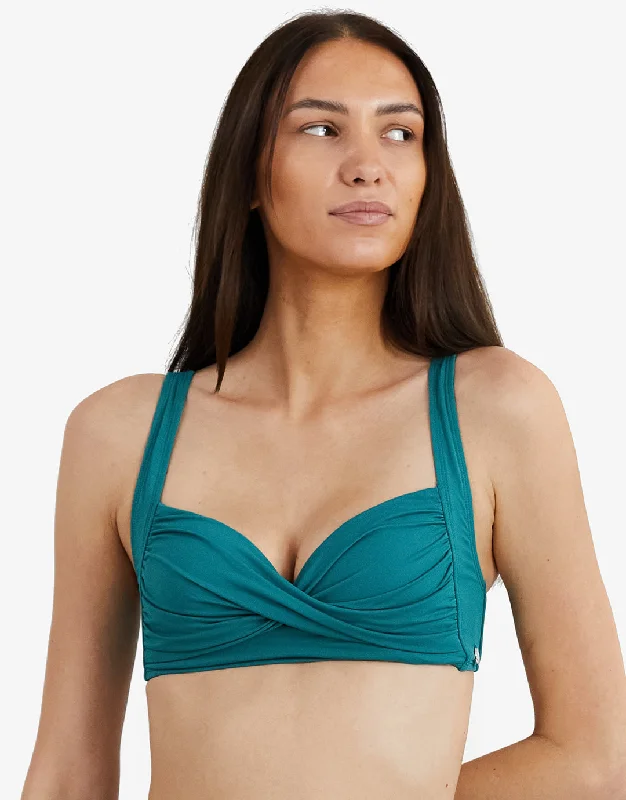 Solid Medea Bikini Top - Deep Jungle